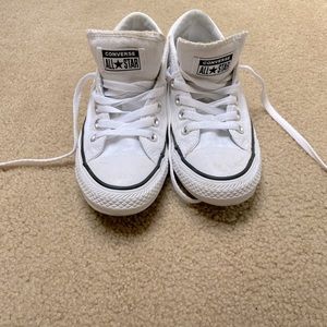 White Lace Up Converse Size 7